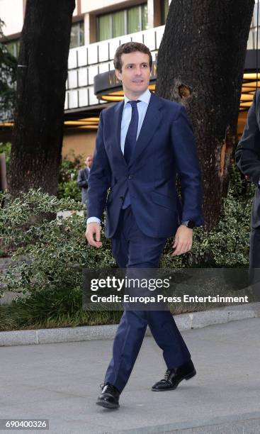 Pablo Casado attends Europa Press news agency 60th Anniversary at the Villa Magna hotel on May 30, 2017 in Madrid, Spain.