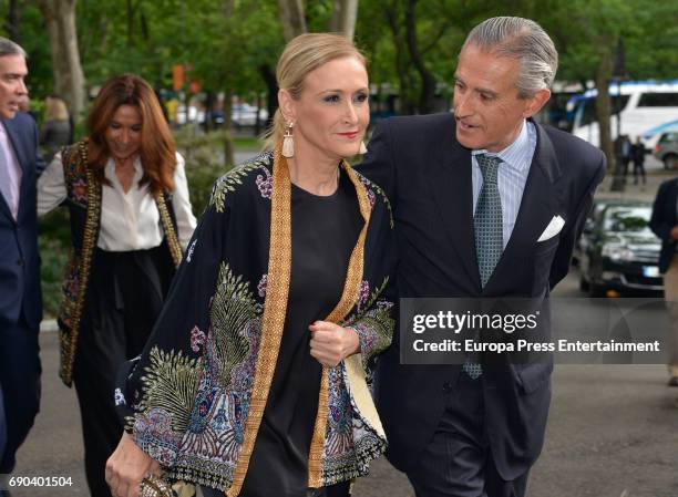 Asis Martin de Cabiedes and Cristina Cifuentes attend Europa Press news agency 60th Anniversary at the Villa Magna hotel on May 30, 2017 in Madrid,...