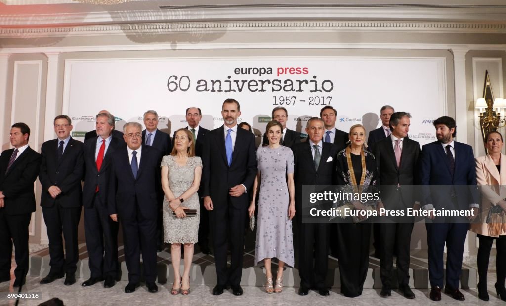 Spanish Royals Attend 60th Anniversary Of Europa Press Agency