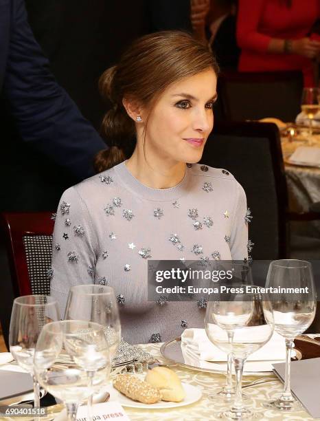 Queen Letizia of Spain attends Europa Press news agency 60th Anniversary at the Villa Magna hotel on May 30, 2017 in Madrid, Spain.