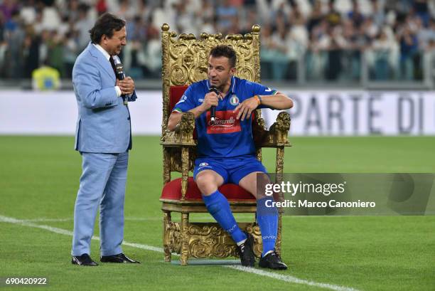 Former Juventus player Alessandro Del Piero, during charity football game , la partita del cuore, between Nazionale Cantanti and Campioni per la...