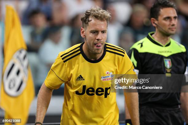 Sebastian Vettel, Formula 1 driver of Scuderia Ferrari, during charity football game , la partita del cuore, between Nazionale Cantanti and Campioni...