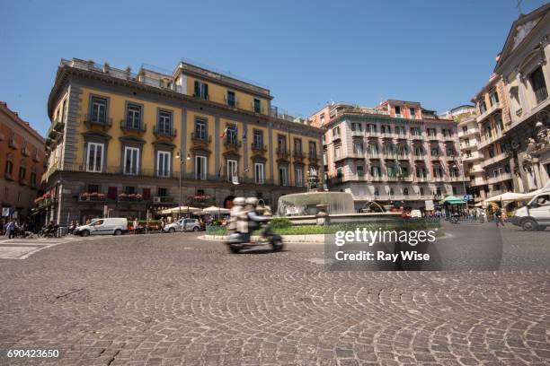 fontana del carciofo roundabout in naples. - carciofo stock pictures, royalty-free photos & images