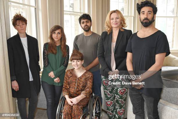 Kim Cattrall poses with past Breakthrough Brits Charlie Covell, Marnie Dickens, Ruth Madeley, Vinay Patel and Ray Panthaki at the BAFTA Breakthrough...