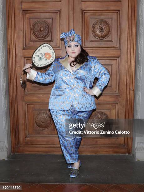 Beth Ditto arrives at the Gucci Cruise 2018 fashion show at Palazzo Pitti on May 29, 2017 in Florence, Italy.