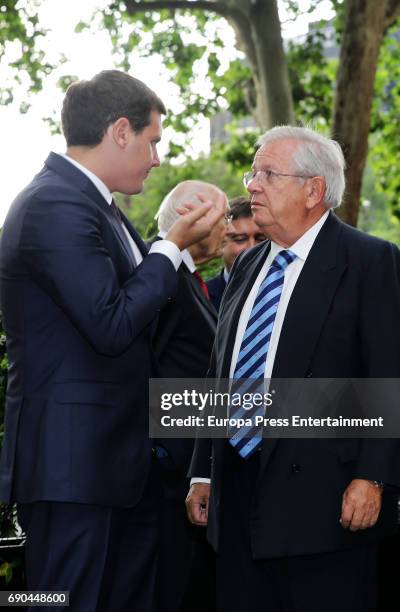 Albert Rivera and Fernando Jauregui attend Europa Press news agency 60th Anniversary at the Villa Magna hotel on May 30, 2017 in Madrid, Spain.