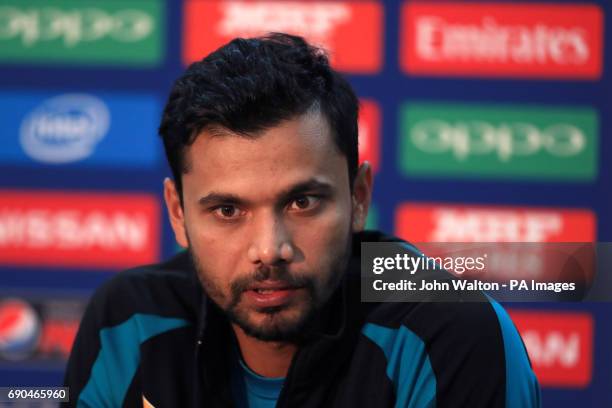 Bangladesh's captain Mashrafe Mortaza during the press conference at The Oval, London.
