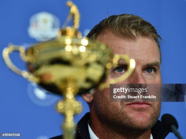 Robert Karlsson of Sweden at the announcement as Ryder Cup Vice Captain prior to the start of the Nordea Masters at Barseback Golf & Country Club on...