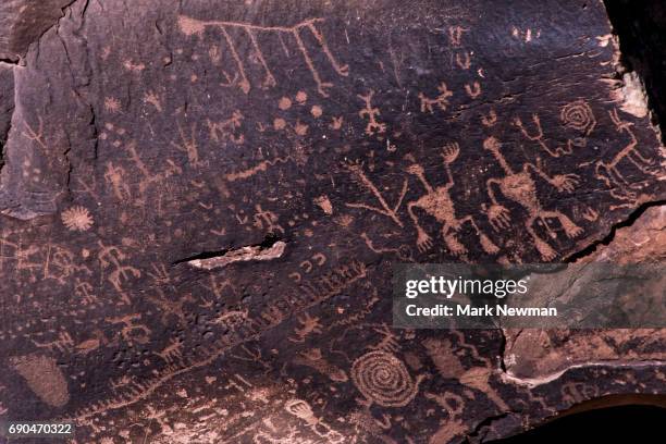 petroglyphs - spider rock stock pictures, royalty-free photos & images