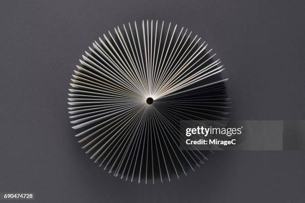 black and grey paper pages - pie chart stock pictures, royalty-free photos & images