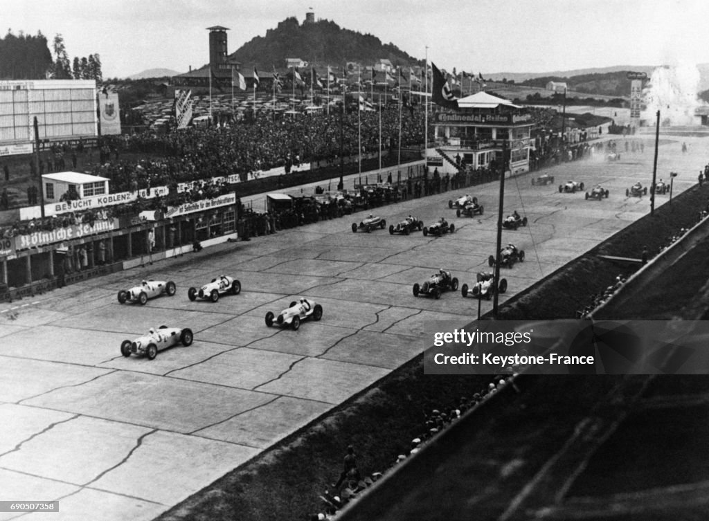 Départ du Grand Prix d'Allemagne 1936