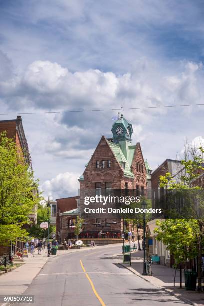 historic post office building in downtown almonte, ontario - danielle donders stock pictures, royalty-free photos & images