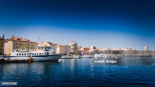 marseille cityscape - marseille port stock pictures, royalty-free photos & images