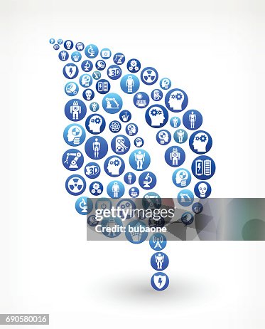 Leaf Robots and Robotics Vector Button Pattern Leaf Robots and Robotics Vector Button Pattern