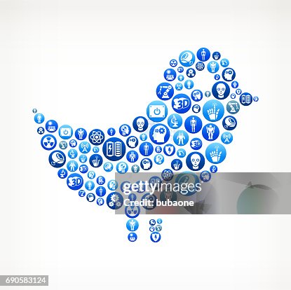 鳥的機器人和機器人向量按鈕模式 鳥的機器人和機器人向量按鈕模式