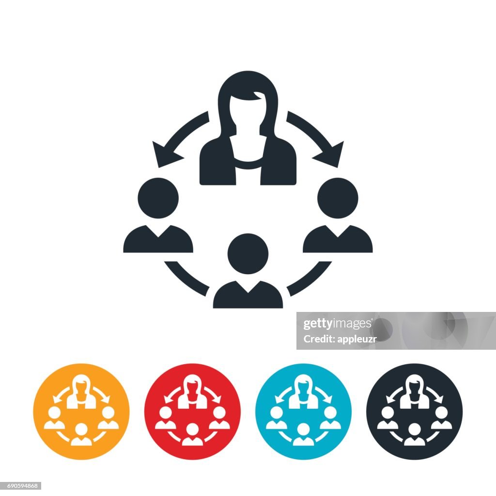 Businesswoman Leadership Icon