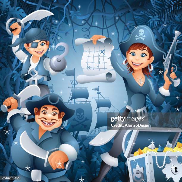pirates crew - pirate hook stock illustrations