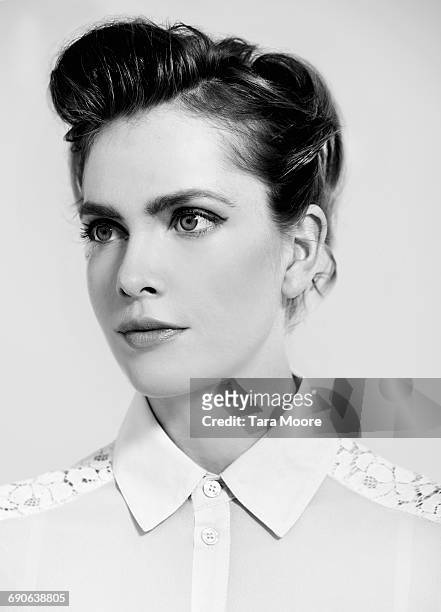 black and white portrait of beautiful woman - collar stock pictures, royalty-free photos & images