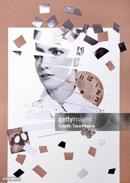 cut out collage of woman - human age stock pictures, royalty-free photos & images