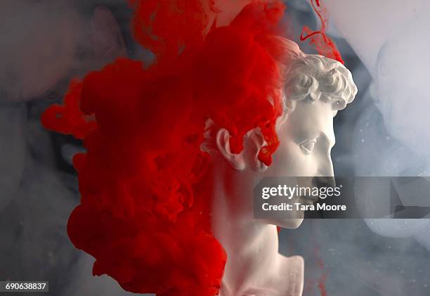 greek god with red paint - greek mythology stock pictures, royalty-free photos & images