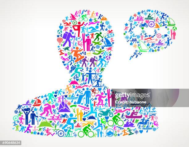 male communication head active lifestyle vector icon pattern - mountain man face stock illustrations