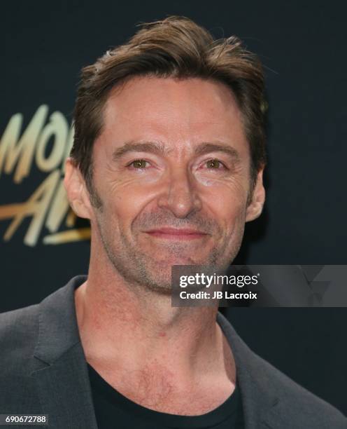 Hugh Jackman poses in the press room at the 2017 MTV Movie and TV Awards at The Shrine Auditorium on May 7, 2017 in Los Angeles, California.