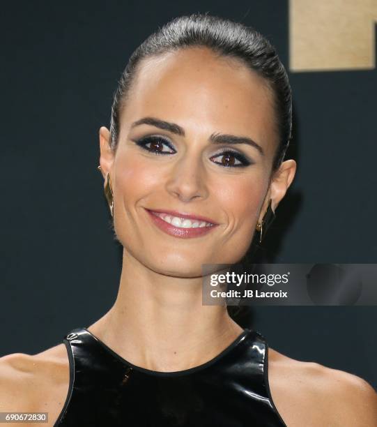 Jordana Brewster poses in the press room at the 2017 MTV Movie and TV Awards at The Shrine Auditorium on May 7, 2017 in Los Angeles, California.