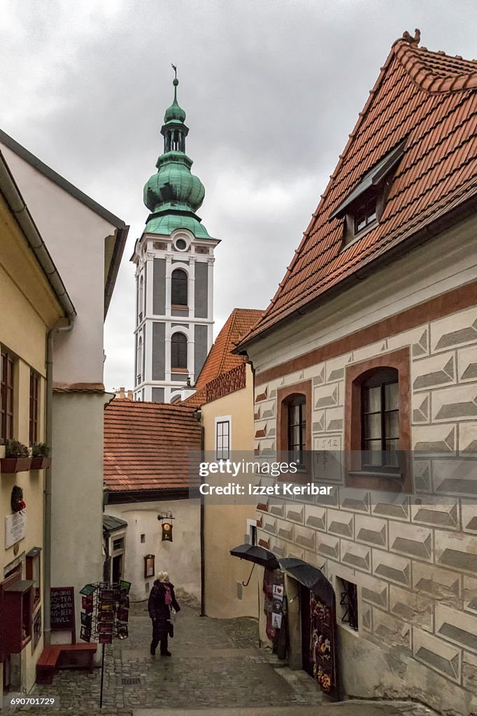 View of Cesky Krumlov,St Jost Church