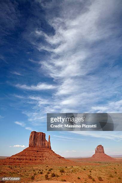 panorama of monument valley - massimo pizzotti stock pictures, royalty-free photos & images