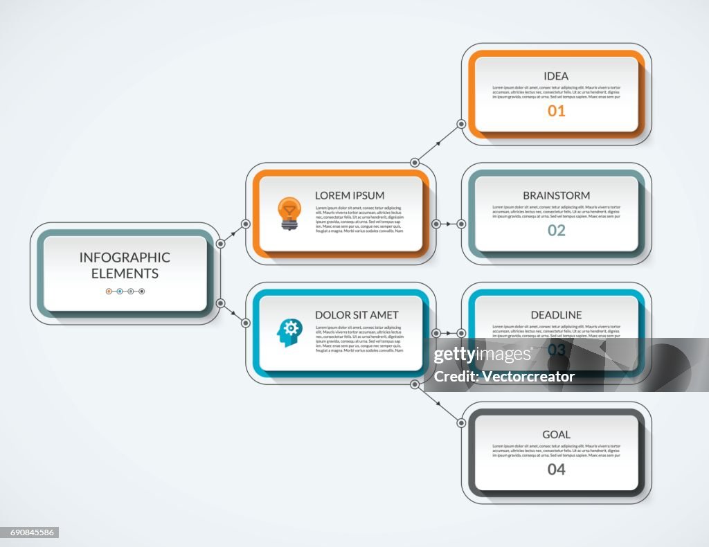 Graphoc Flowchart Infographic Flow Chart Vector Template High-Res Vector Graphic - Getty ...