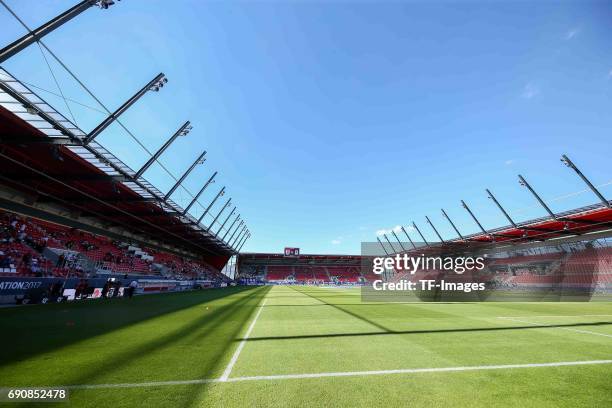 General view of the Continental Arena prior the Second Bundesliga Playoff first leg match between Jahn Regensburg and TSV 1860 Muenchen at...