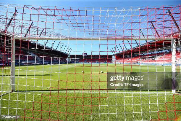 General view of the Continental Arena prior the Second Bundesliga Playoff first leg match between Jahn Regensburg and TSV 1860 Muenchen at...