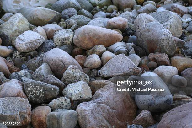 frozen pebbles - hvide sande denmark stock pictures, royalty-free photos & images