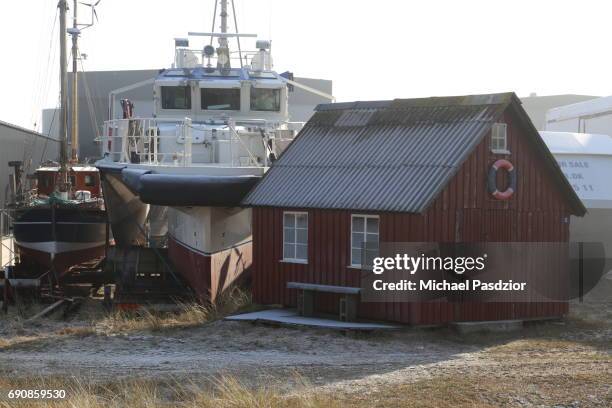 fisher hut - hvide sande denmark stock pictures, royalty-free photos & images