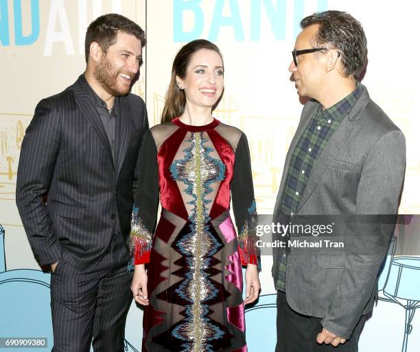 Adam Pally, Zoe Lister-Jones and Fred Armisen attend the Los Angeles premiere of IFC Films' "Band Aid" held at The Theatre at Ace Hotel on May 30,...