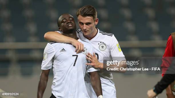 Amara Conde of Germany and Toerles Knoell of Germany look dejected after they lose during the FIFA U-20 World Cup Korea Republic 2017 Round of 16...