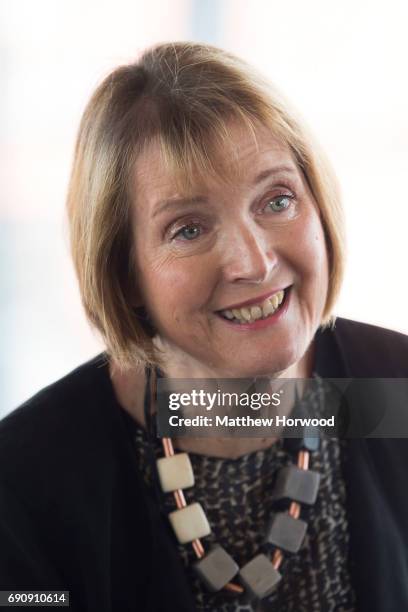 Labour Party politician Harriet Harman arrives at the funeral of former First Minister of Wales Rhodri Morgan at the Senedd in Cardiff Bay on May 31,...