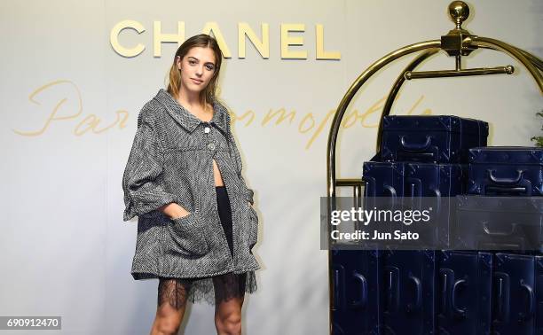 Sistine Stallone attends the CHANEL Metiers D'art Collection Paris Cosmopolite show at the Tsunamachi Mitsui Club on May 31, 2017 in Tokyo, Japan.