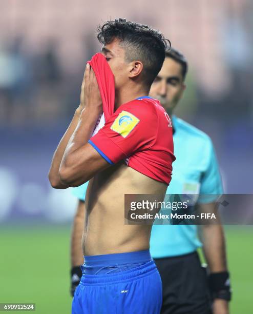Barlon Sequeira of Costa Rica is dejected at the end of the FIFA U-20 World Cup Korea Republic 2017 Round of 16 match between England and Costa Rica...