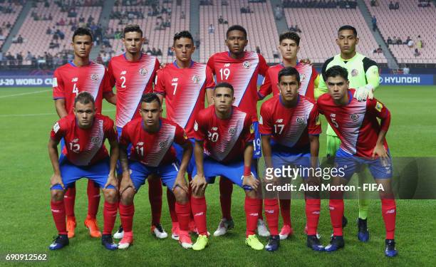 Costa Rica players pose for a team photo prior to the FIFA U-20 World Cup Korea Republic 2017 Round of 16 match between England and Costa Rica at...