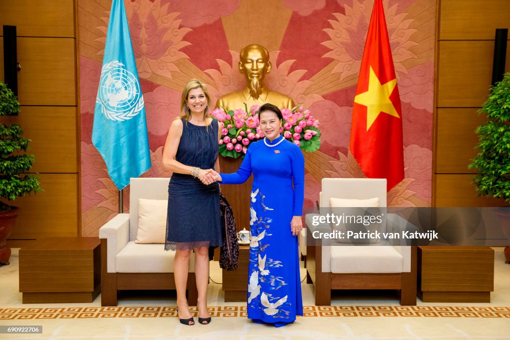 Queen Maxima On A Three Day Visit In Vietman : Day Two