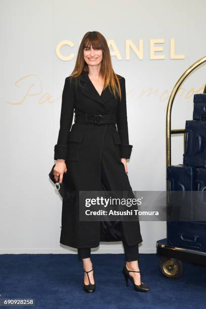 Model Caroline de Maigret attends the CHANEL Metiers D'art Collection Paris Cosmopolite show at the Tsunamachi Mitsui Club on May 31, 2017 in Tokyo,...