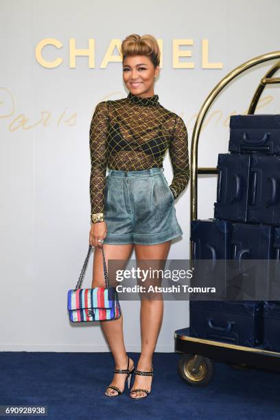 Singer Crystal Kay attends the CHANEL Metiers D'art Collection Paris Cosmopolite show at the Tsunamachi Mitsui Club on May 31, 2017 in Tokyo, Japan.