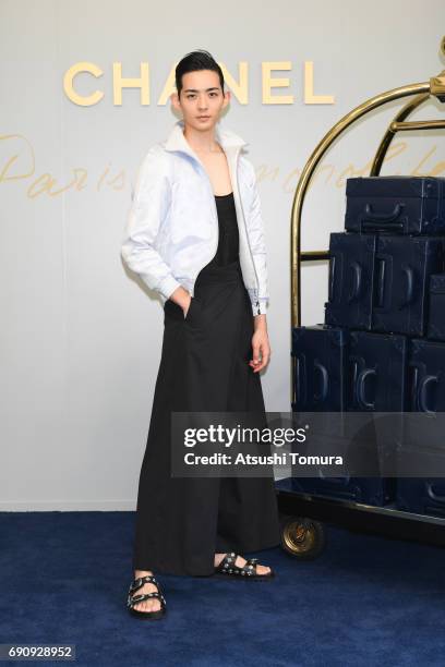 Actor Ryo Ryusei attends the CHANEL Metiers D'art Collection Paris Cosmopolite show at the Tsunamachi Mitsui Club on May 31, 2017 in Tokyo, Japan.