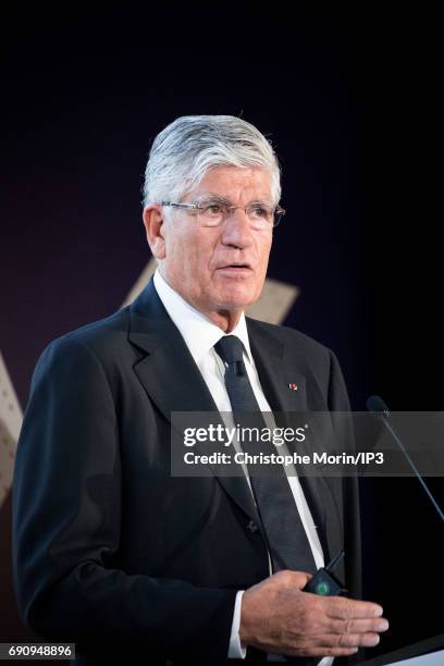 Outgoing Publicis Group Chairman and CEO Maurice Levy attends a Publicis general assembly as part of the transfer of power to his successor Arthur...