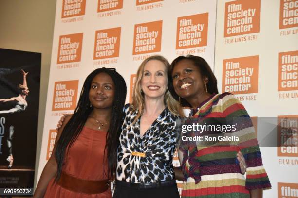 Leila Roker, Wendy Whelan and Deborah Roberts Roker attend "Restless Creature: Wendy Whelan" Opening Night Screening on May 24, 2017 at Elinor Bunin...