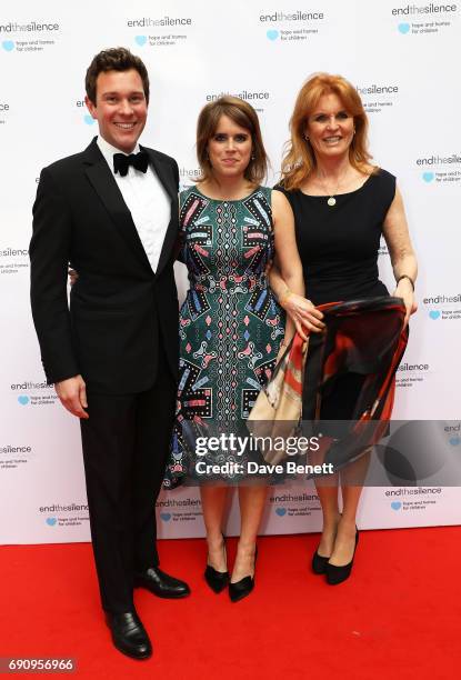 Princess Eugenie, Jack Brooksbank and Sarah Ferguson Duchess of York attend the 50th anniversary of The Beatles SGT Pepper Album at Abbey Road...