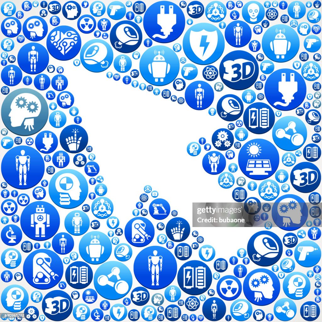 Vector Robots Button Cursor Robots And Robotics Vector Button Pattern High-Res Vector ...