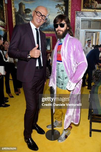 Gucci CEO Marco Bizzarri and Jared Leto attend the Gucci Cruise 2018 fashion show at Palazzo Pitti on May 29, 2017 in Florence, Italy.