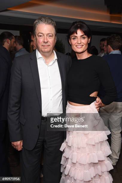 Roger Allam and Lyne Renee attend the Charity Gala screening of "The Hippopotamus" in support of Blue Marine Foundation and Maggie's at The May Fair...